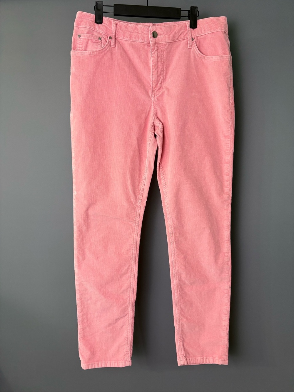 Boden Denim Cord Slim Straight Corduroy Pants 12L Pink Mauve Long